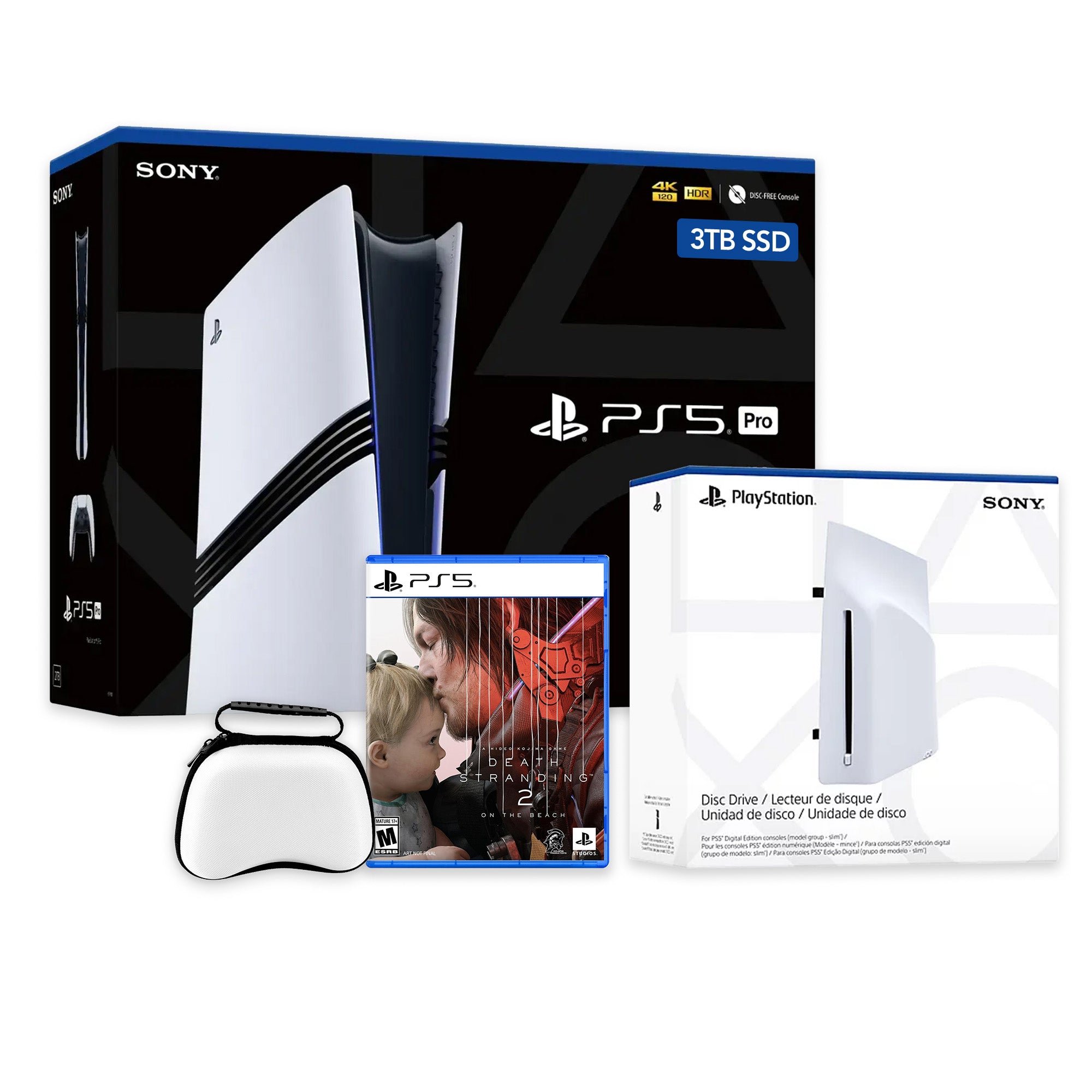 PlayStation 5 Pro 3TB SSD Console with Disc Drive, Wireless Controller and Case, Elden Ring - CFI-7019 PS5 Pro PlayStation 5 Pro 3TB SSD Console with Disc Drive, Wireless Controller and Case, Elden Ring - CFI-7019 PS5 Pro